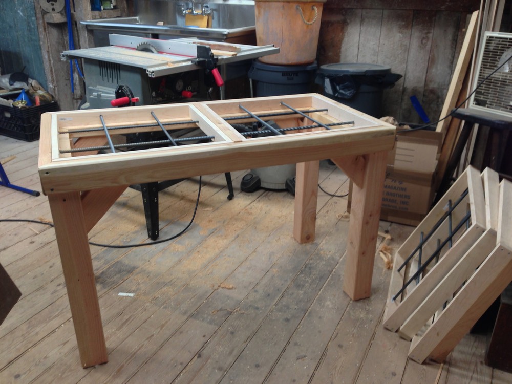 Wdegingboard table & plasterboard frames